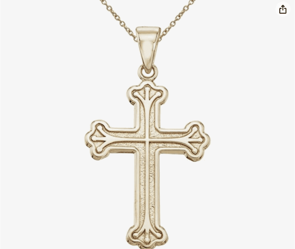 14K Yellow Gold Cross Pendant